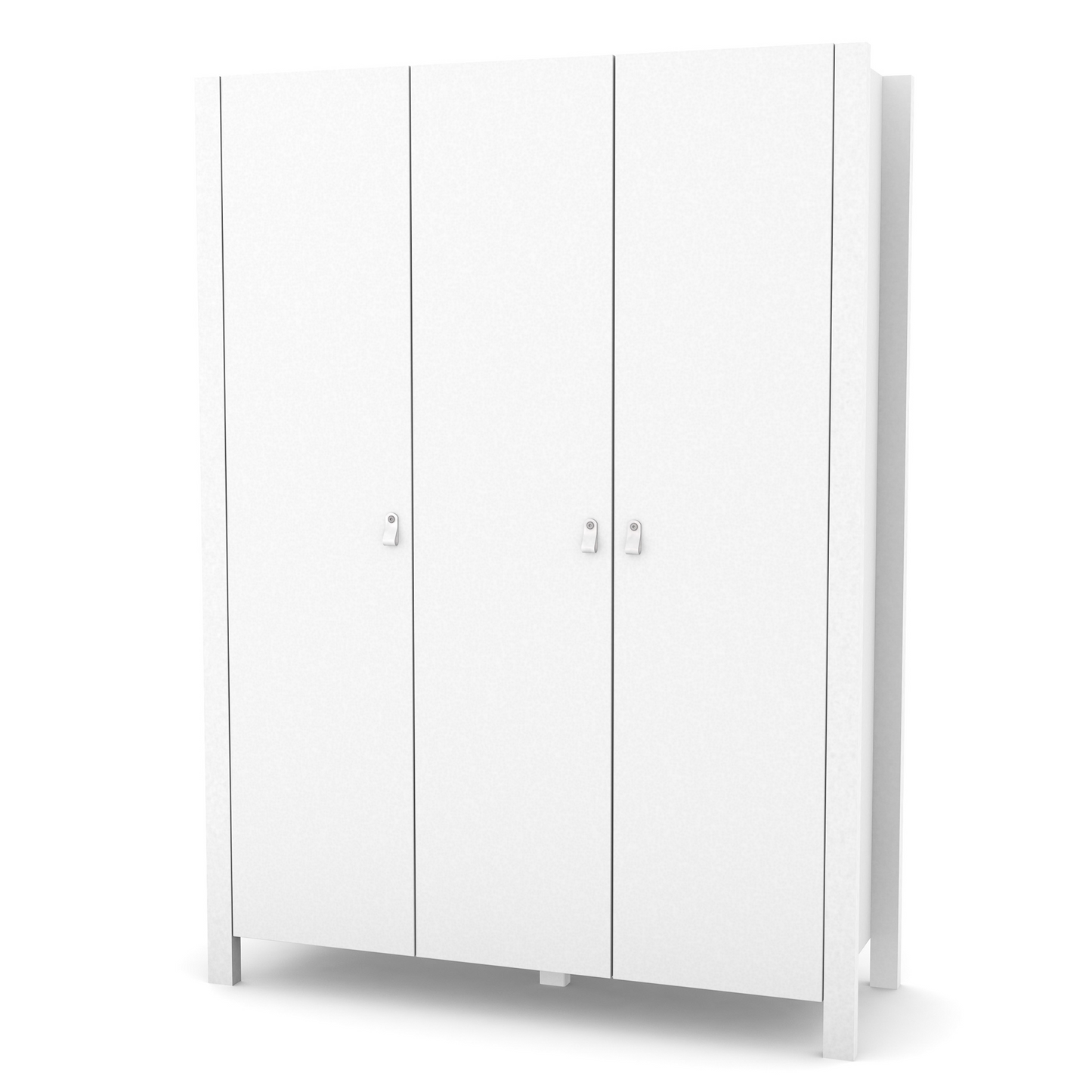 Veres Monaco 1310 Kinderkleiderschrank Dreitürig in Weiß. Klassisches Design mit großzügigem Stauraum für Kinderkleidung und -accessoires.