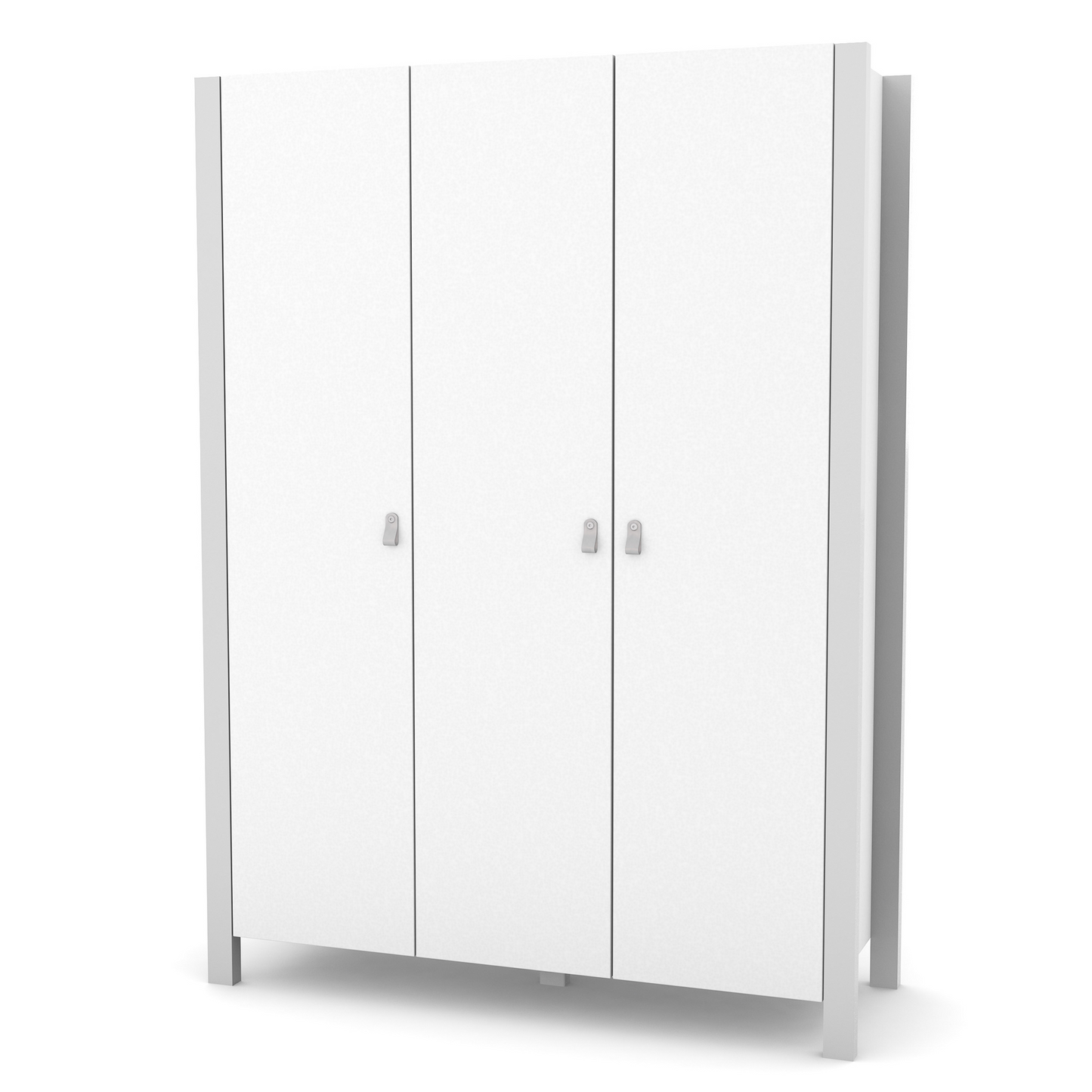 Veres Monaco 1310 Kinderkleiderschrank Dreitürig in Weiß Grau. Modernes Design mit einer schicken Farbkombination für das Kinderzimmer.