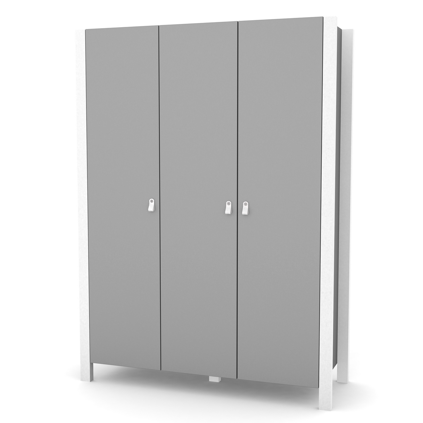 Veres Monaco 1310 Kinderkleiderschrank Dreitürig in Graphit Weiß. Zeitgemäßes Design mit kontrastierenden Farben für ein elegantes und funktionales Möbelstück.