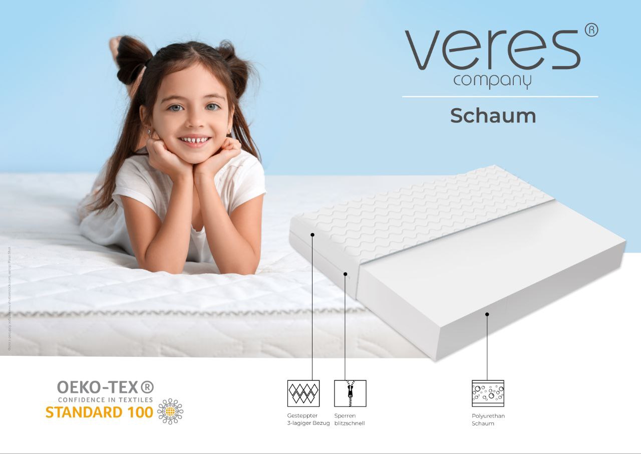 Matratze Schaumstoff für Babybett 120x60 cm