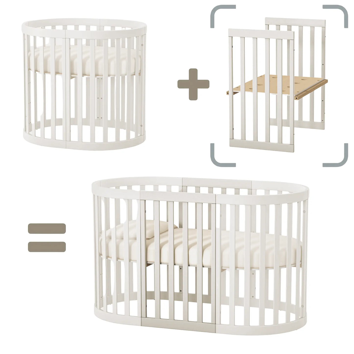 Option Erweiterungsset für das Babybett Veres Rom Veres Company