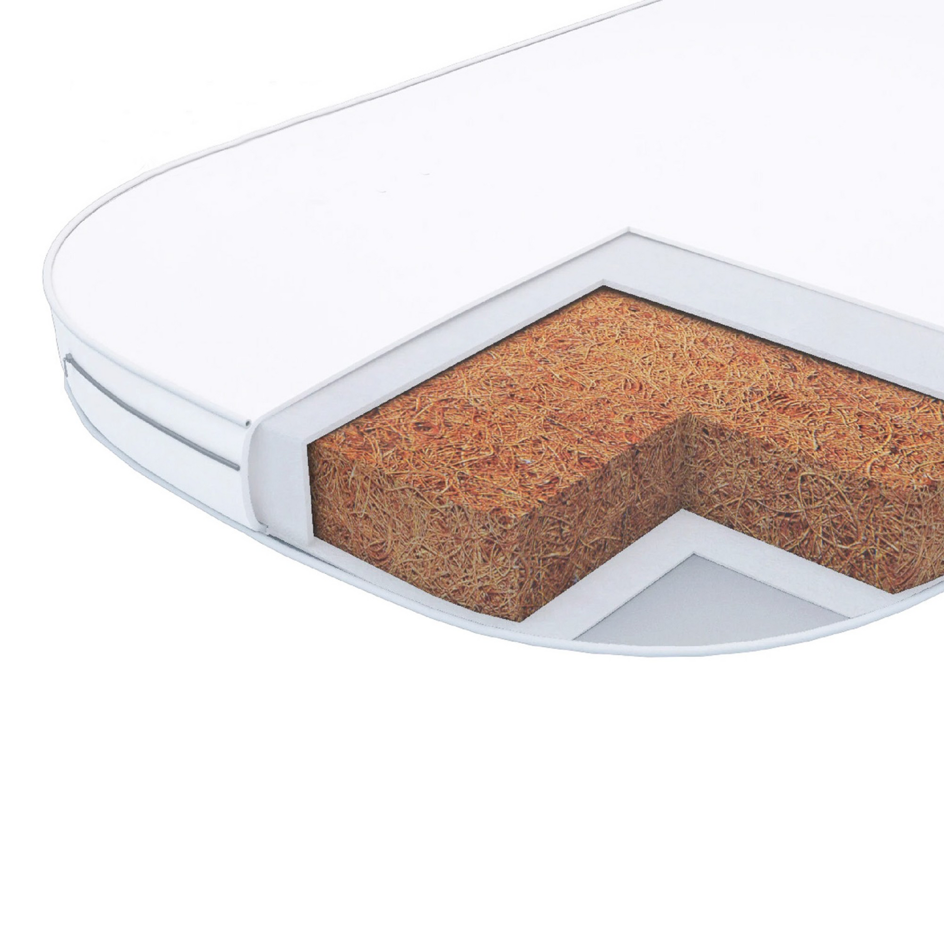 Veres Kokosnuss-Matratze für Wiege Monaco, 80x60x7 cm, natürliche Kokosfaserfüllung für optimale Unterstützung und Belüftung