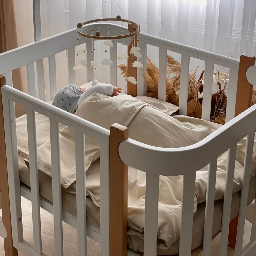 Babybettwäsche aus gewaschener Baumwolle 120*60cm – Mokka Veres Company