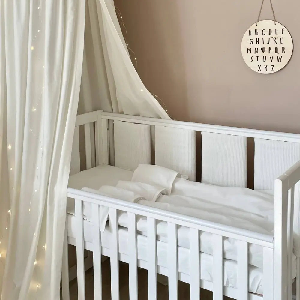 Babybettwäsche-Set 6 für 120×60 cm Mosaik Velvet Milchweiß