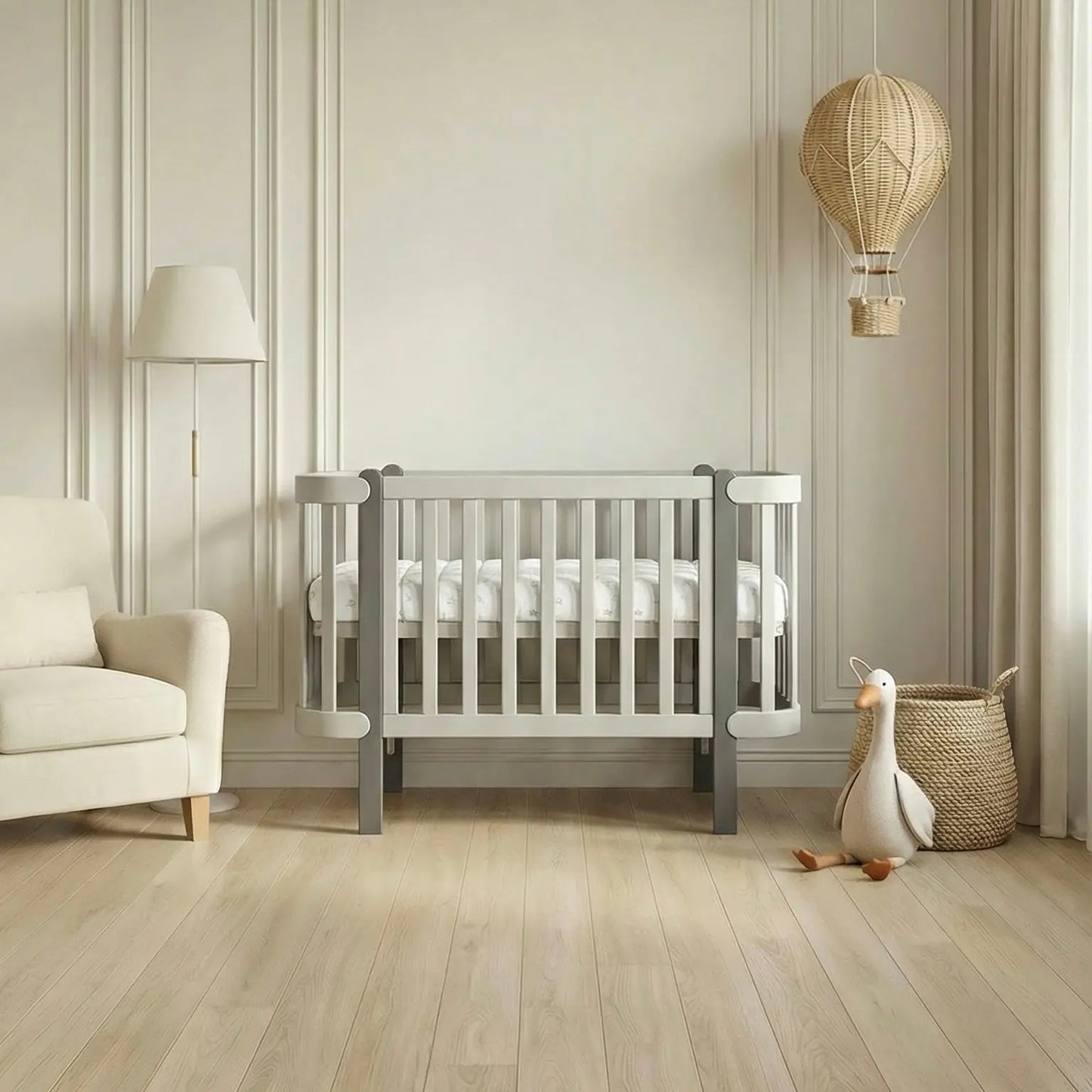 Veres Monaco Babybett (120x60 cm) • Premium Kollektion, sicher & multifunktional
