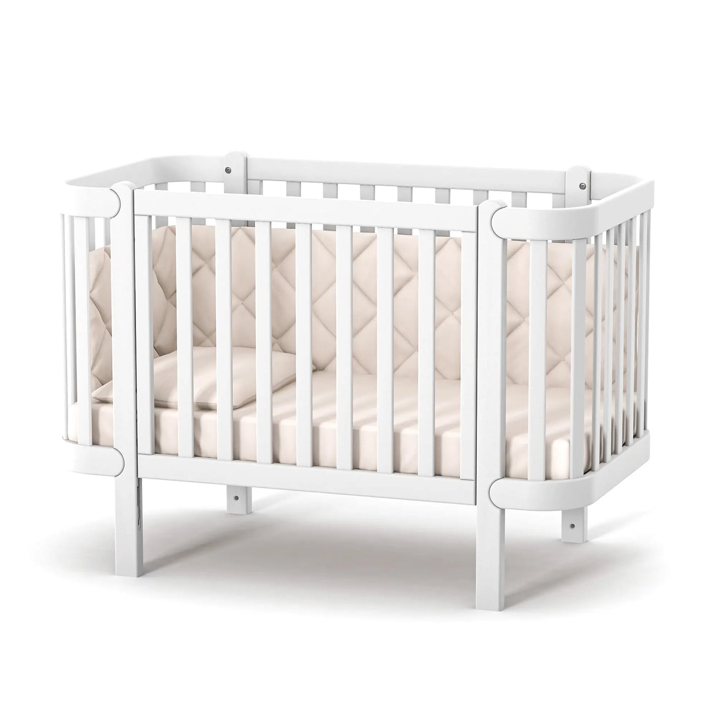 Veres Monaco Babybett 120x60 in Weiß – zeitloses Design für elegante Babyzimmer